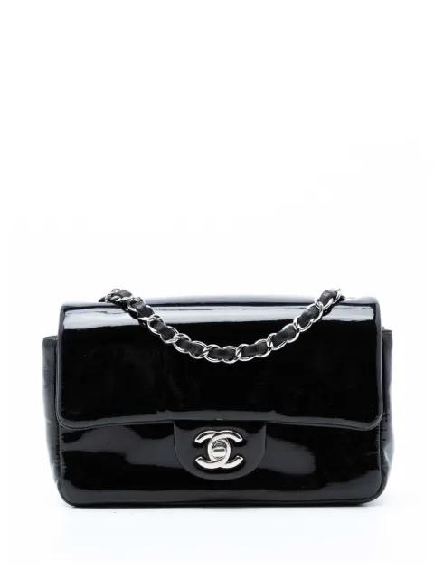 2014 Mini Rectangular Classic Pure Patent Single Flap shoulder bag by CHANEL 