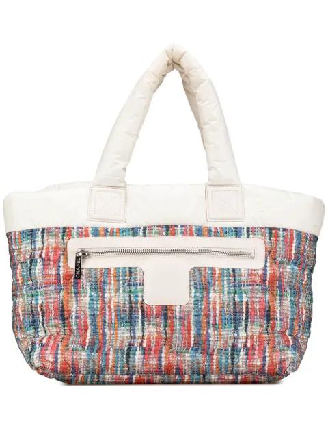 2014 Nylon Tweed Printed Coco Cocoon tote bag by CHANEL 