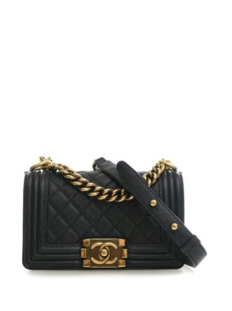 2014 Small Quilted Caviar Boy Flap crossbody bag by CHANEL 