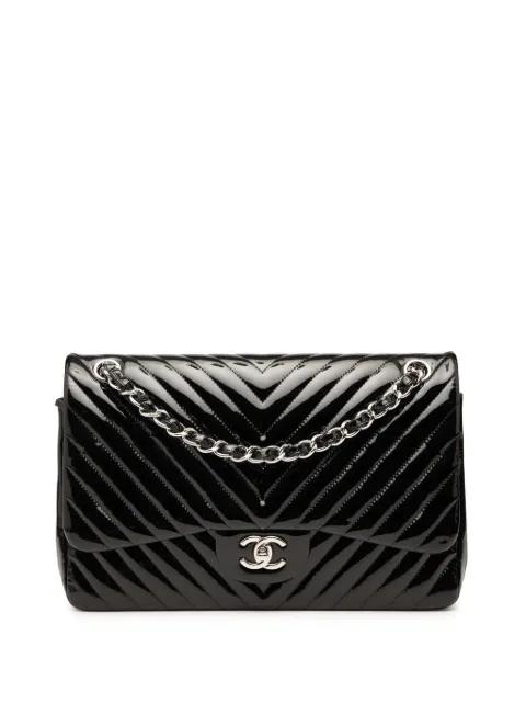 2015-2016 Jumbo Classic Chevron Patent Double Flap shoulder bag by CHANEL 2015-2016 Jumbo Classic Chevron Patent Double Flap shoulder bag by CHANEL