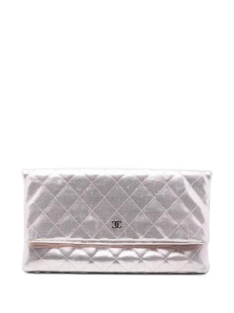 2015-2016 Quilted Calfskin Pixel Effect Beauty Foldover clutch bag by CHANEL 