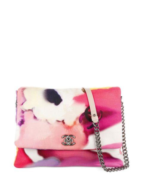 2015 maxi floral-print shoulder bag by CHANEL 