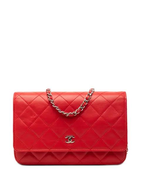 2016-2017 CC Quilted Lambskin Wallet on Chain crossbody bag by CHANEL 