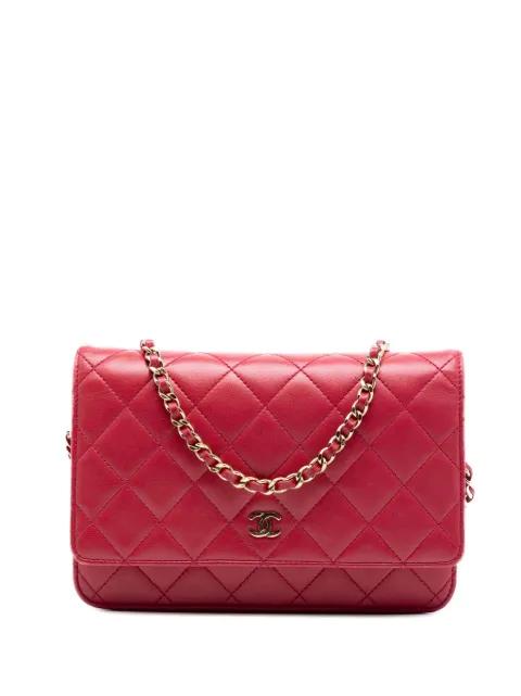 2016-2017 CC Quilted Lambskin Wallet on Chain crossbody bag by CHANEL 