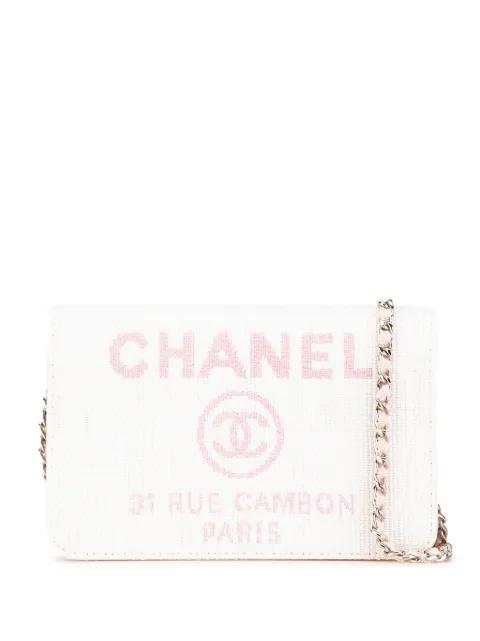 2016-2017 Canvas Deauville Wallet On Chain crossbody bag by CHANEL 