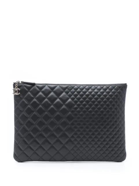 2016-2017 Large Bi Quilted Lambskin O Case clutch bag by CHANEL 