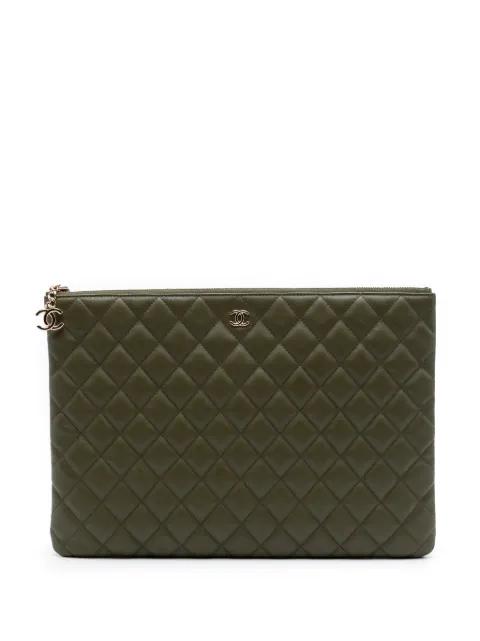 2016-2017 Large Quilted Lambskin Cuba La Habana O Case clutch bag by CHANEL 