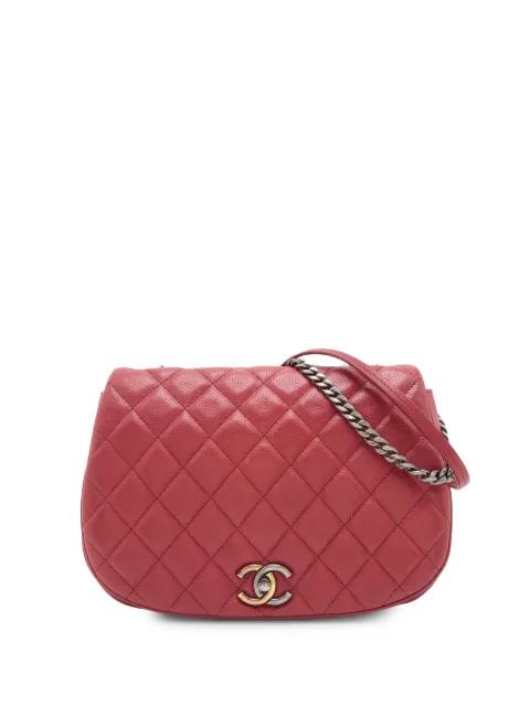 2016-2017 Medium Quilted Caviar Casual Pocket Flap crossbody bag by CHANEL 