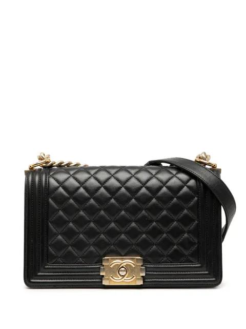 2016-2017 Medium Quilted Lambskin Boy Flap crossbody bag by CHANEL 