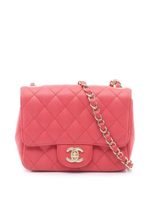 2016-2017 Mini Square Classic Caviar Single Flap crossbody bag by CHANEL 