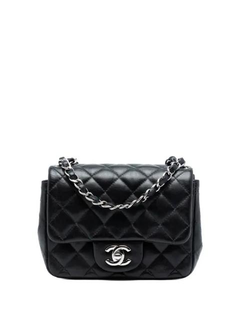 2016-2017 Mini Square Classic Lambskin Single Flap crossbody bag by CHANEL 2016-2017 Mini Square Classic Lambskin Single Flap crossbody bag by CHANEL