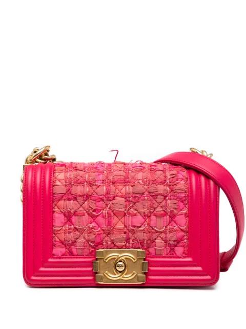 2016-2017 Mini Tweed and Lambskin Boy Flap crossbody bag by CHANEL 