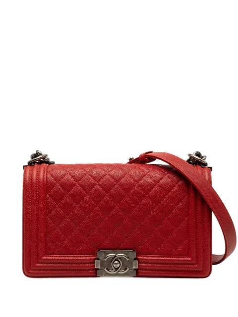 2016-2017 Old Medium Quilted Caviar Boy Flap crossbody bag by CHANEL 