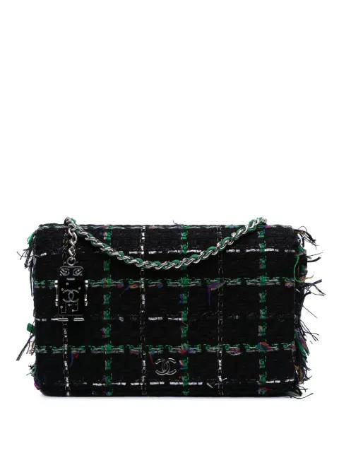 2016-2017 Quilted Boucle Tweed Robot Charm Wallet On Chain crossbody bag by CHANEL 