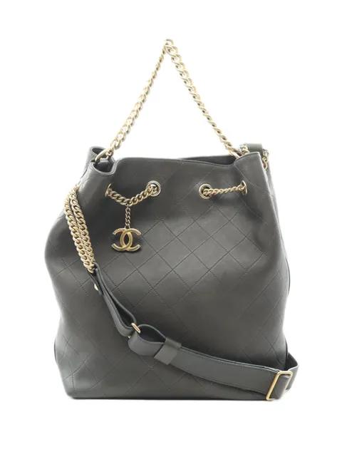 2016-2017 Quilted Calfskin On My Drawstring Bag shoulder bag by CHANEL 