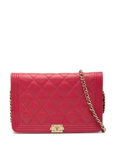 2016-2017 Quilted Caviar Boy Wallet on Chain crossbody bag by CHANEL 
