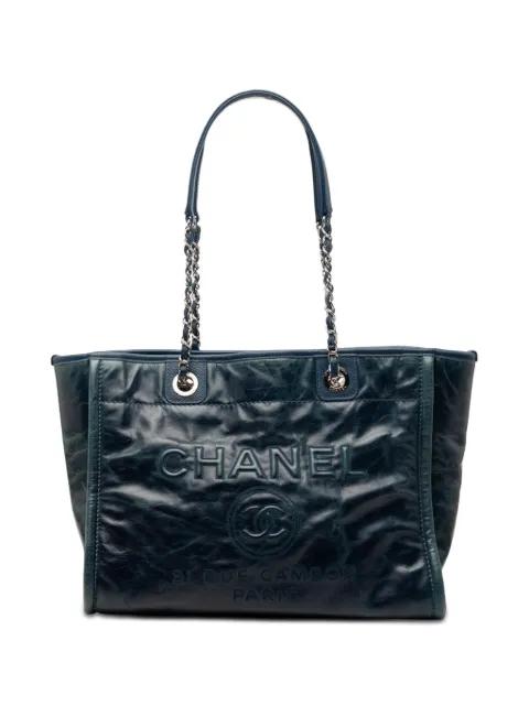 2016-2017 Small Glazed Calfskin Deauville tote bag by CHANEL 