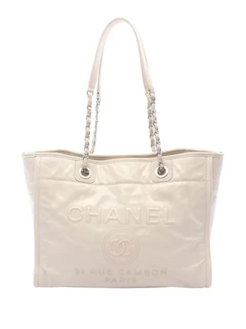 2016-2017 Small Glazed Calfskin Deauville tote bag by CHANEL 