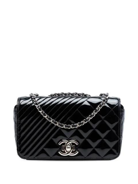2016-2017 Small Quilted Patent Coco Boy Flap shoulder bag by CHANEL 