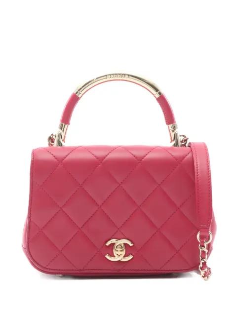 2016-2017 diamond-quilting leather tote bag by CHANEL 