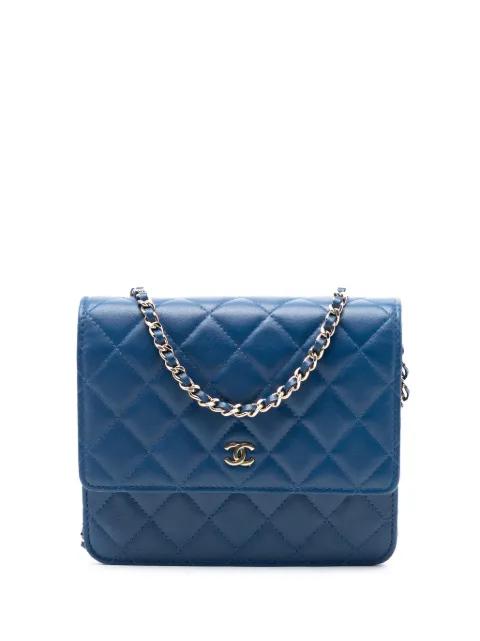 2017-2018 CC Square Quilted Lambskin Wallet on Chain crossbody bag by CHANEL 