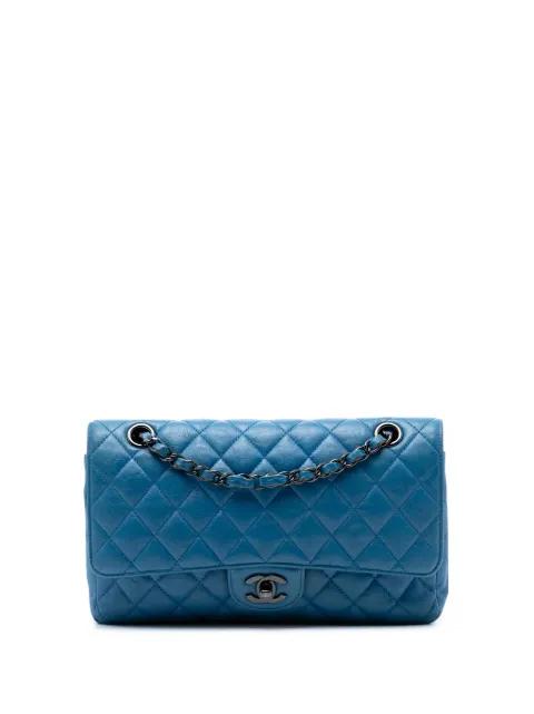 2017-2018 Medium Classic Calfskin Double Flap shoulder bag by CHANEL 