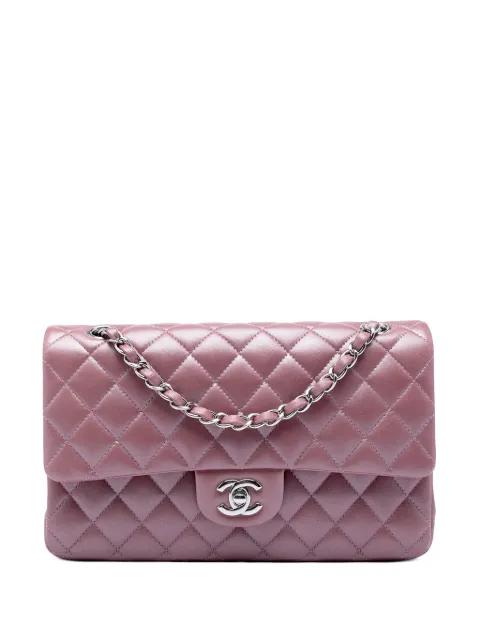 2017-2018 Medium Metallic Classic Lambskin Double Flap shoulder bag by CHANEL 