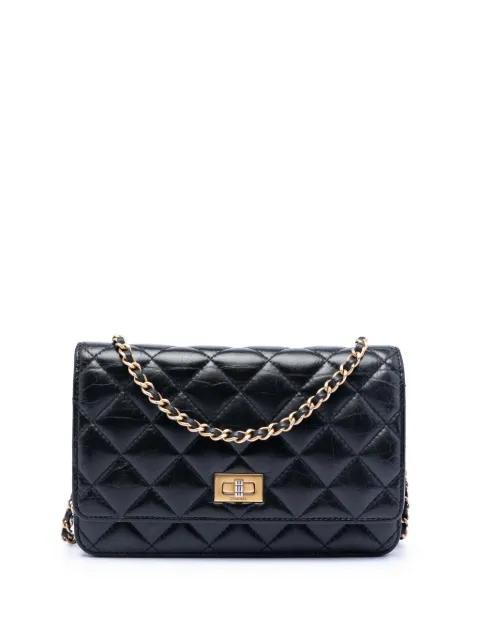 2017-2018 Quilted Aged Calfskin Reissue 2.55 Wallet on Chain crossbody bag by CHANEL 