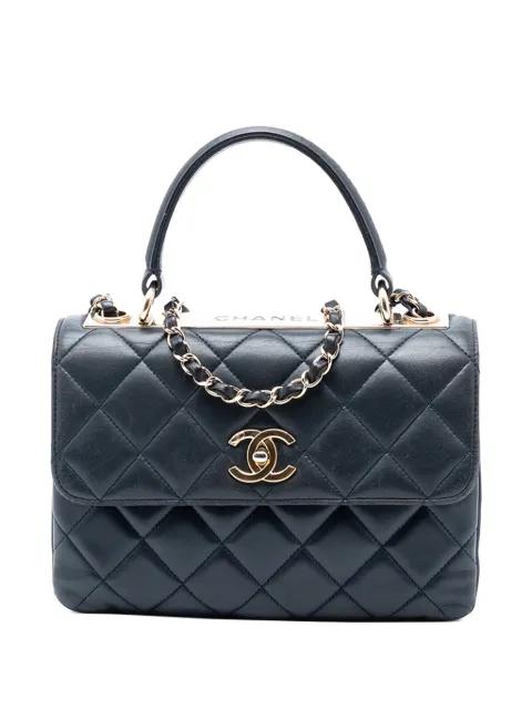 2017-2018 Small Quilted Lambskin Trendy CC Top Handle Flap satchel by CHANEL 