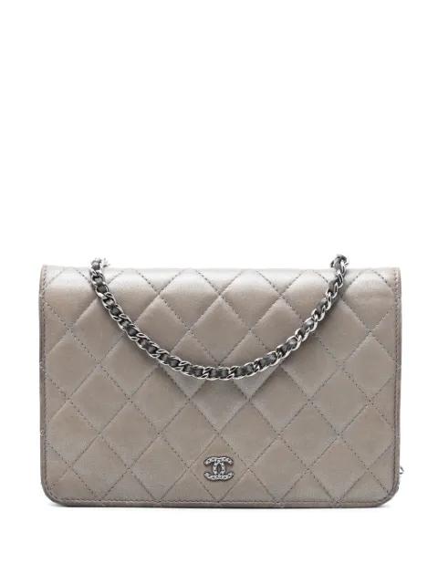 2018-2019 CC Quilted Lambskin Full Flap Wallet on Chain crossbody bag by CHANEL 