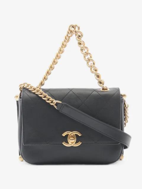 2018-2019 CC Stitched Calfskin Chain Flap satchel by CHANEL 