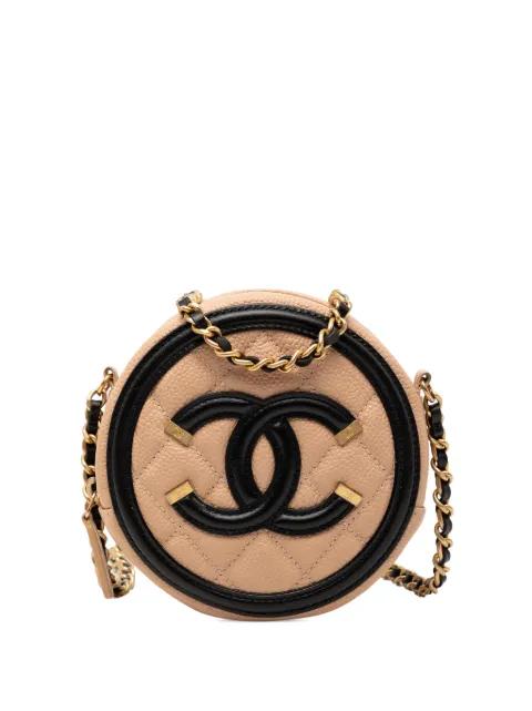 2018-2019 Caviar CC Filigree Round crossbody bag by CHANEL 