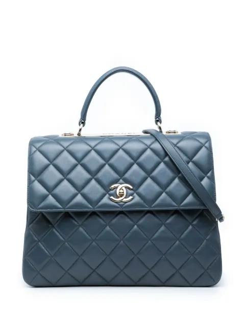 2018-2019 Large Lambskin Trendy CC Top Handle Flap satchel by CHANEL 