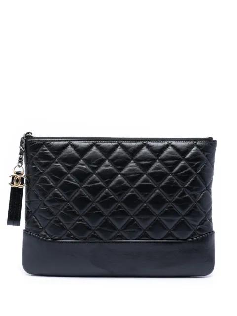 2018-2019 Medium Aged Calfskin Gabrielle O Case clutch bag by CHANEL 