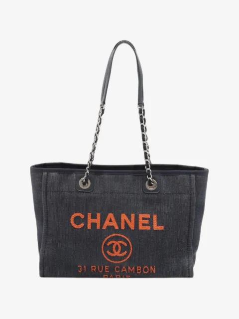 2018-2019 Medium Denim Deauville Tote satchel by CHANEL 