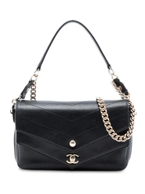 2018-2019 Mini Quilted Sheepskin Double Chevron Flap satchel by CHANEL 