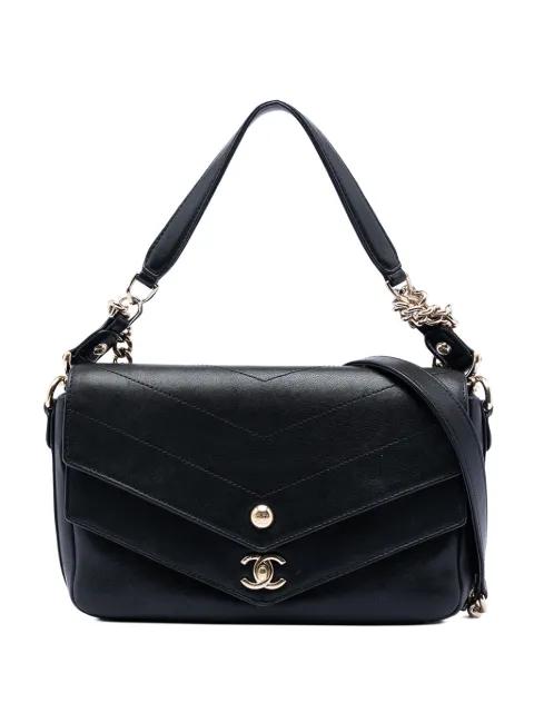2018-2019 Mini Quilted Sheepskin Double Chevron Flap satchel by CHANEL 