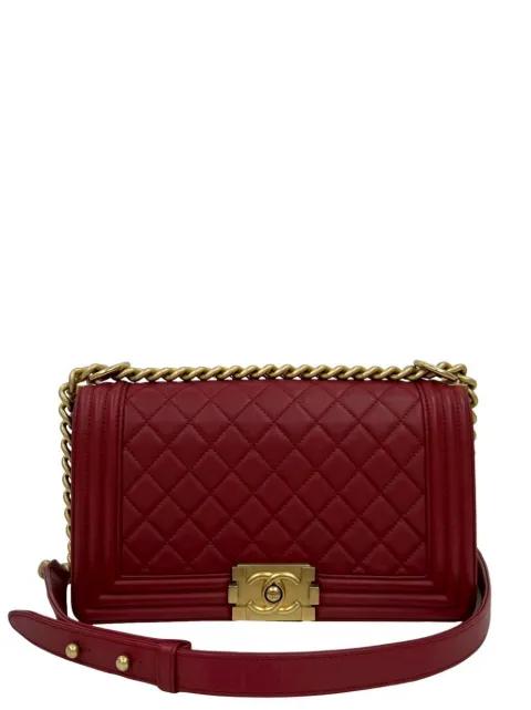 2018-2019 Old Medium Quilted Lambskin Boy Flap crossbody bag by CHANEL 