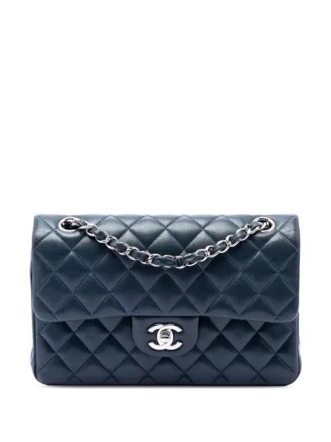 2018-2019 Small Classic Lambskin Double Flap shoulder bag by CHANEL 