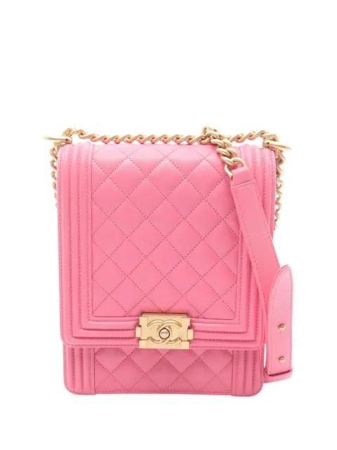 2018-2019 Small Quilted Lambskin Boy crossbody bag by CHANEL 