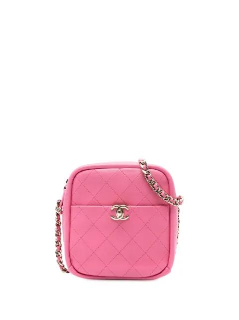 2018-2019 Stitched Goatskin Casual Trip North South Camera Case crossbody bag by CHANEL 