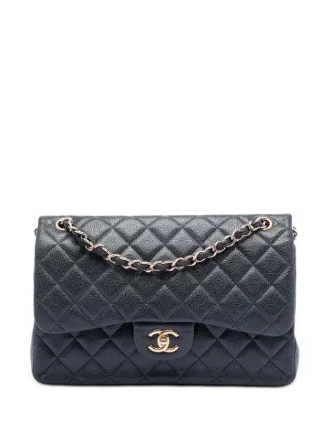 2018 Jumbo Classic Caviar Double Flap shoulder bag by CHANEL 
