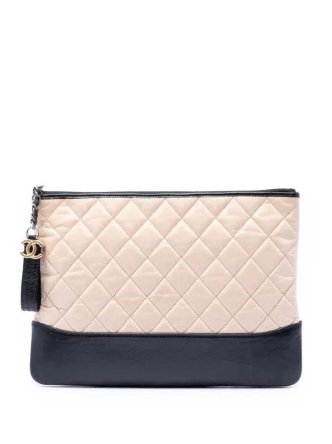 2018 Medium Aged Calfskin Gabrielle O Case clutch bag by CHANEL 
