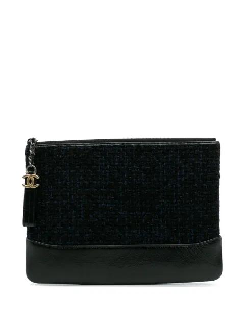2018 Medium Tweed and Calfskin Gabrielle O Case clutch bag by CHANEL 