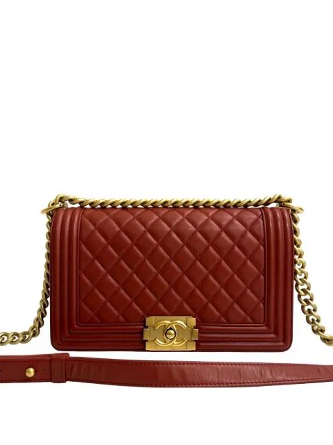 2018 Old Medium Quilted Lambskin Boy Flap crossbody bag by CHANEL 