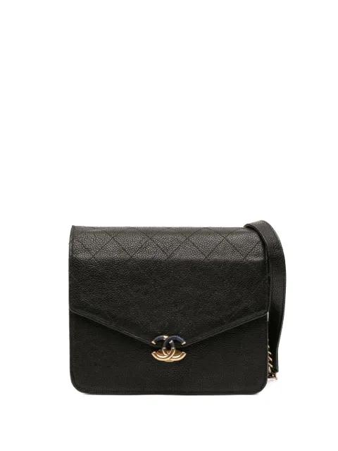 2018 Paris-Cuba Square Quilted Caviar Thread Around Wallet On Chain crossbody bag by CHANEL 