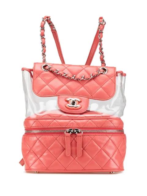 2018 Quilted Lambskin and PVC Aquarium backpack by CHANEL 2018 Quilted Lambskin and PVC Aquarium backpack by CHANEL