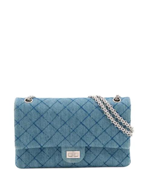 2018 Reissue 2.55 Quilted Denim Double Flap 226 shoulder bag by CHANEL 