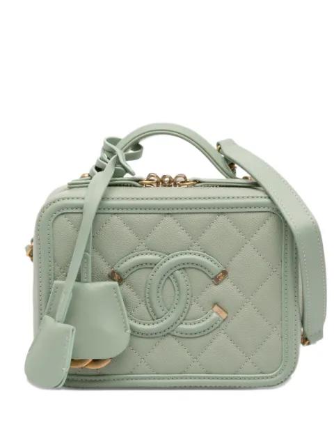 2018 Small Caviar CC Filigree Vanity Case satchel by CHANEL 