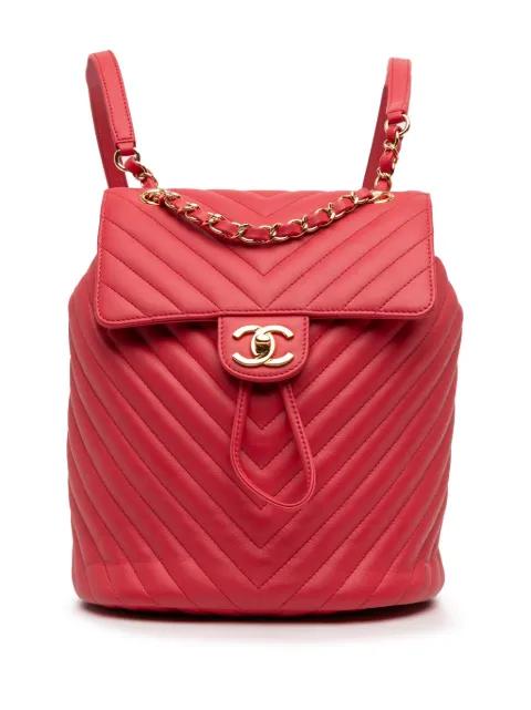 2018 Small Chevron Calfskin Urban Spirit backpack by CHANEL 